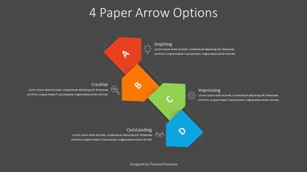 4 Paper Arrow Options, 幻灯片 2, 09095, 信息图 — PoweredTemplate.com