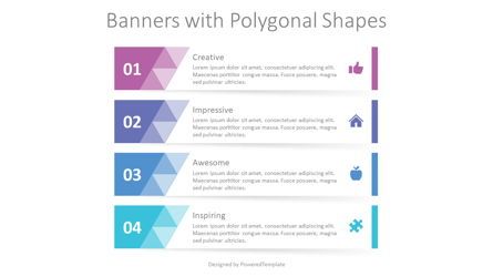 Banners with Polygonal Shapes, 09100, Abstract/Textures — PoweredTemplate.com