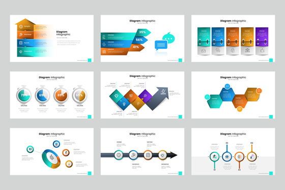Diagram Infographic Powerpoint Presentation, Diapositiva 3, 09113, Modelos de negocios — PoweredTemplate.com