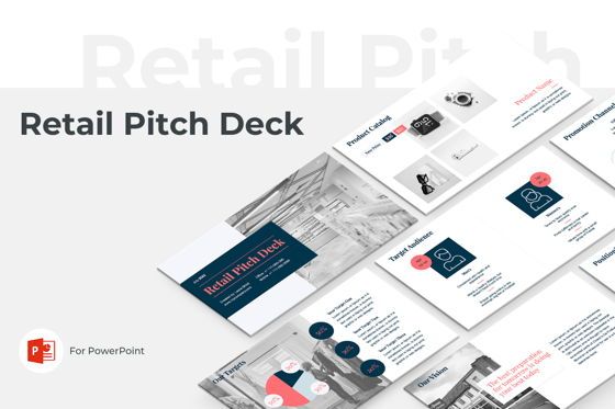 Retail Pitch Deck PowerPoint Presentation Template, 파워 포인트 템플릿, 09125, 비즈니스 — PoweredTemplate.com