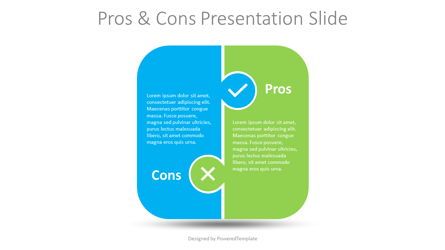 Pros and Cons Presentation Slide, 09155, Puzzle Diagrams — PoweredTemplate.com