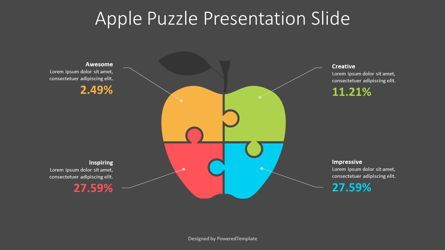 Apple Puzzle Presentation Slide, 슬라이드 2, 09156, 인포메이션 그래픽 — PoweredTemplate.com