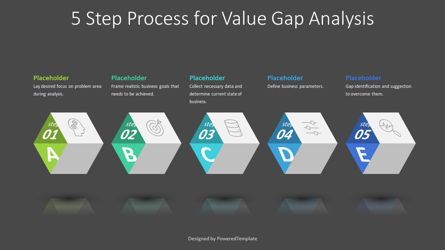 5 Step Process for Value Gap Analysis, Dia 2, 09157, 3D — PoweredTemplate.com