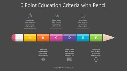 6 Point Education Criteria with Pencil Presentation Slide, Slide 2, 09159, Education Charts and Diagrams — PoweredTemplate.com