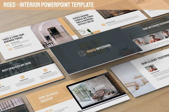 Roed - Interior Powerpoint Template, PowerPoint-sjabloon, 09160, Art & Entertainment — PoweredTemplate.com