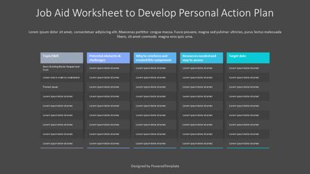 Job Aid Worksheet to Develop Personal Action Plan, スライド 2, 09171, ビジネスモデル — PoweredTemplate.com