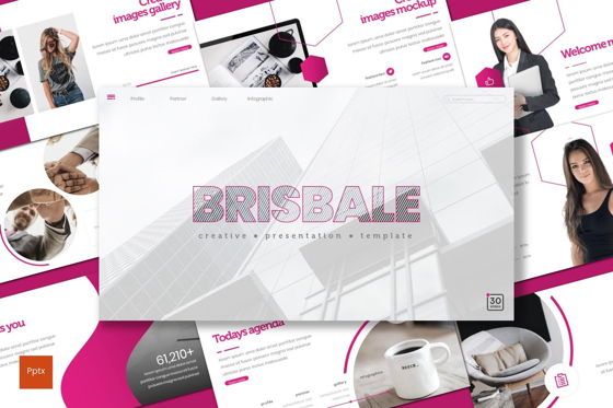 Brisbale - PowerPoint Template, 파워 포인트 템플릿, 09186, 비즈니스 — PoweredTemplate.com