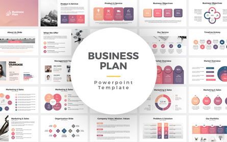 Business Plan Presentation PowerPoint Template, 09187, Lavoro — PoweredTemplate.com