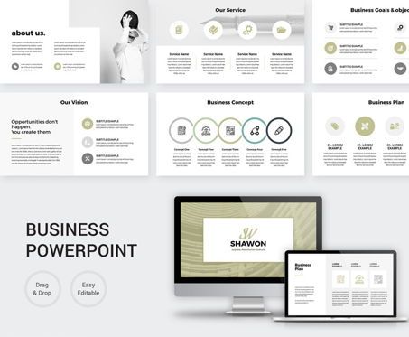 Shawon-Minimal Clean PowerPoint Presentation Template, PowerPoint-Vorlage, 09191, Business — PoweredTemplate.com