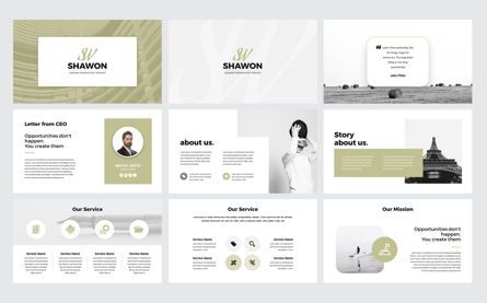 Shawon-Minimal Clean PowerPoint Presentation Template, Diapositive 2, 09191, Business — PoweredTemplate.com