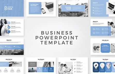 Clean Minimal Powerpoint Presentation Template, PowerPoint Template, 09192, Business — PoweredTemplate.com