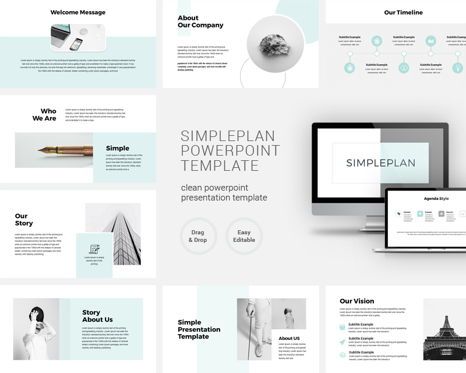 Simple Plan - Business PowerPoint Presentation Template, 09194, Negocios — PoweredTemplate.com