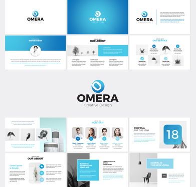 Omera - Modern Powerpoint Presentation Template, Modelo do PowerPoint, 09199, Negócios — PoweredTemplate.com