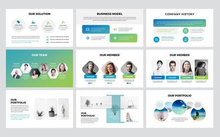 Business Infographic Presentation PowerPoint Template, Slide 4, 09221, Bisnis — PoweredTemplate.com
