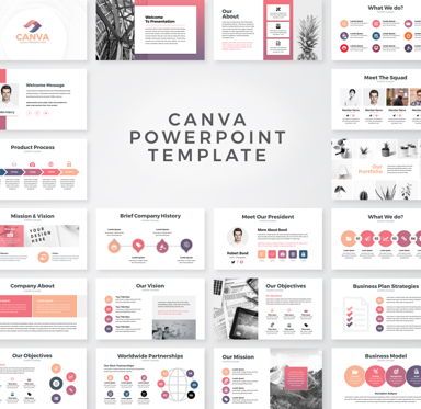 Canva Business PowerPoint Presentation Template, PowerPointテンプレート, 09226, ビジネス — PoweredTemplate.com