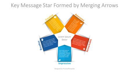 Key Message Star Formed by Merging Arrows Presentation Slide, Grátis Tema do Google Slides, 09240, Infográficos — PoweredTemplate.com
