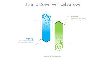 Up and Down Vertical Arrows, 免费 Google幻灯片主题, 09241, 信息图 — PoweredTemplate.com
