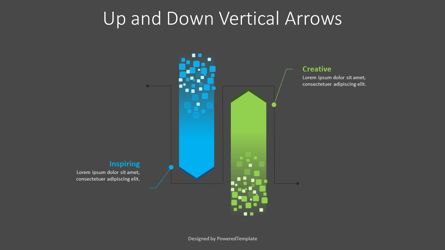 Up and Down Vertical Arrows, Dia 2, 09241, Infographics — PoweredTemplate.com