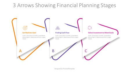 3 Arrows Showing Financial Planning Stages, 09244, Consulting — PoweredTemplate.com
