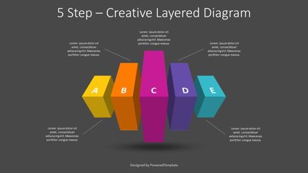 5 Step - Creative Layered Diagram, Slide 2, 09254, Infographics — PoweredTemplate.com