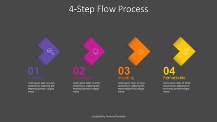 4-Step Flow Process, Deslizar 2, 09255, Diagramas de Processo — PoweredTemplate.com