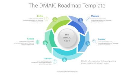 The DMAIC Roadmap Free Template, Gratuit Theme Google Slides, 09256, Modèles commerciaux — PoweredTemplate.com