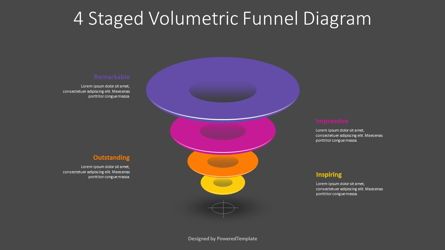 4 Stages Volumetric Funnel Diagram, Dia 2, 09258, Advisering — PoweredTemplate.com