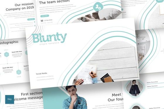 Blunty - PowerPoint Template, PowerPoint模板, 09262, 商业 — PoweredTemplate.com