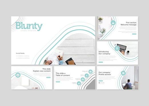 Blunty - PowerPoint Template, スライド 2, 09262, ビジネス — PoweredTemplate.com
