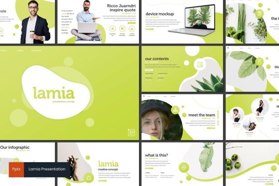 Lamia - PowerPoint Template, PowerPoint-sjabloon, 09266, Bedrijf — PoweredTemplate.com