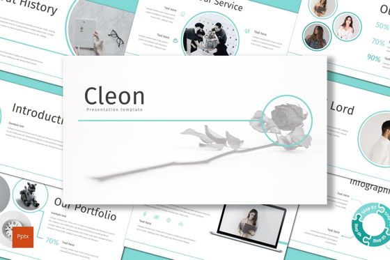 Cleon - PowerPoint Template, Modele PowerPoint, 09267, Business — PoweredTemplate.com