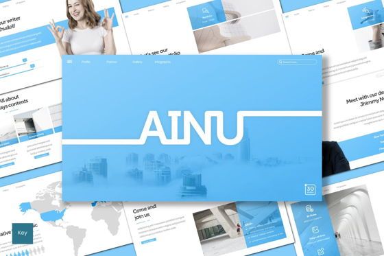 Ainu - Keynote Template, 苹果主题演讲模板, 09268, 商业 — PoweredTemplate.com
