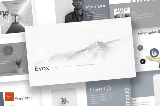 Evox - PowerPoint Template, 파워 포인트 템플릿, 09269, Art & Entertainment — PoweredTemplate.com