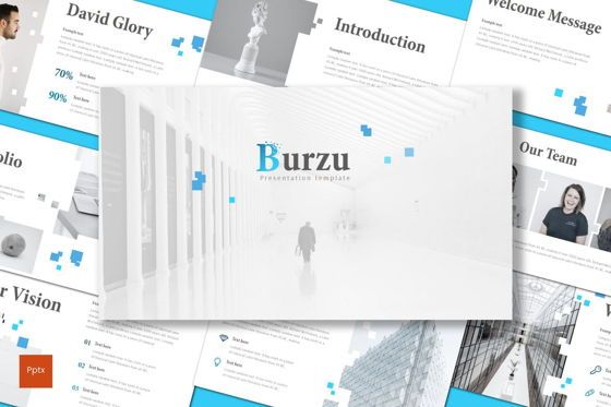 Burzu - PowerPoint Template, PowerPoint-sjabloon, 09275, Bedrijf — PoweredTemplate.com
