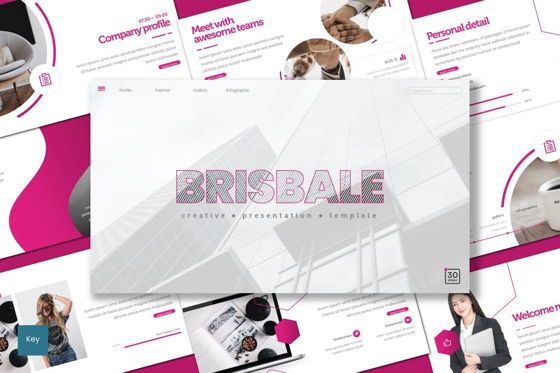 Brisbale - Keynote Template, Modele Keynote, 09282, Business — PoweredTemplate.com