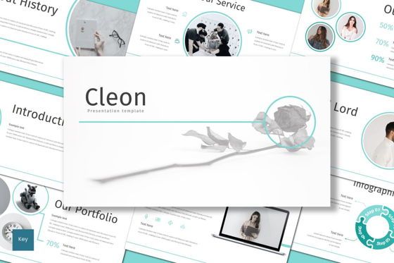Cleon - Keynote Template, Keynote-sjabloon, 09290, Bedrijf — PoweredTemplate.com