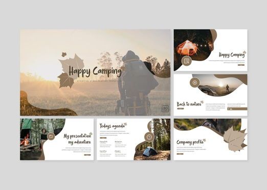 Happy Camping - PowerPoint Template, 幻灯片 2, 09295, 商业 — PoweredTemplate.com