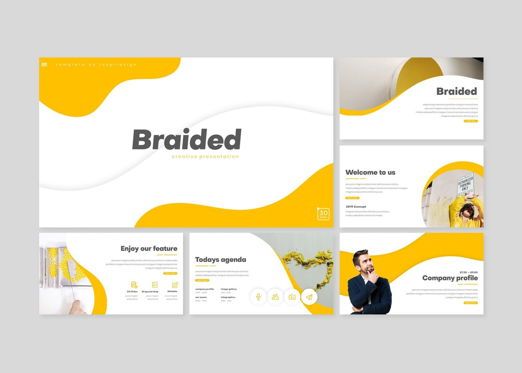 Braided - PowerPoint Template, Slide 2, 09298, Bisnis — PoweredTemplate.com