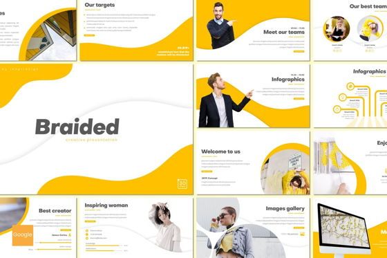 Braided - Google Slides Template, Google Presentaties-thema, 09312, Bedrijf — PoweredTemplate.com