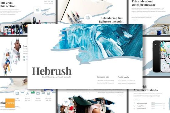 Hebrush - Google Slides Template, Tema do Google Slides, 09315, Negócios — PoweredTemplate.com