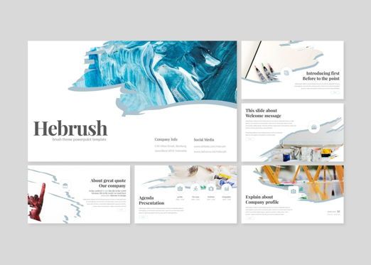 Hebrush - Google Slides Template, Slide 2, 09315, Bisnis — PoweredTemplate.com
