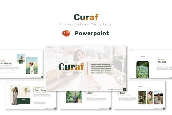 Curaf - Powerpoint Template, PowerPoint Template, 09325, Business — PoweredTemplate.com