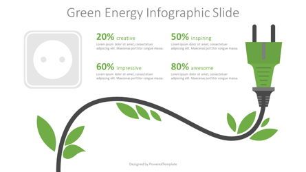 Green Energy Free Infographic Slide, 09339, Infographics — PoweredTemplate.com