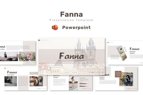Fanna - Powerpoint Template, PowerPointテンプレート, 09347, ビジネス — PoweredTemplate.com