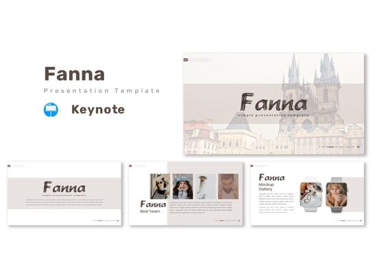 Fanna - Keynote, 苹果主题演讲模板, 09357, 商业 — PoweredTemplate.com