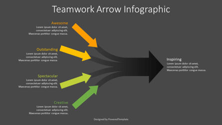Teamwork Arrow Infographic, スライド 2, 09365, ビジネスコンセプト — PoweredTemplate.com