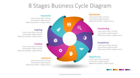 8 Stages Business Cycle Diagram, 09367, Infographics — PoweredTemplate.com