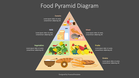 Food Pyramid Diagram, Slide 2, 09369, Food & Beverage — PoweredTemplate.com