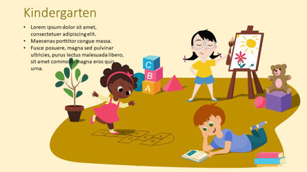 Kindergarten Cover Slide, Dia 2, 09375, Education & Training — PoweredTemplate.com