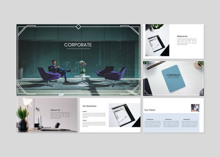 Corporate Planner - Creative Business Plan PowerPoint template, Modele PowerPoint, 09382, Concepts commerciaux — PoweredTemplate.com